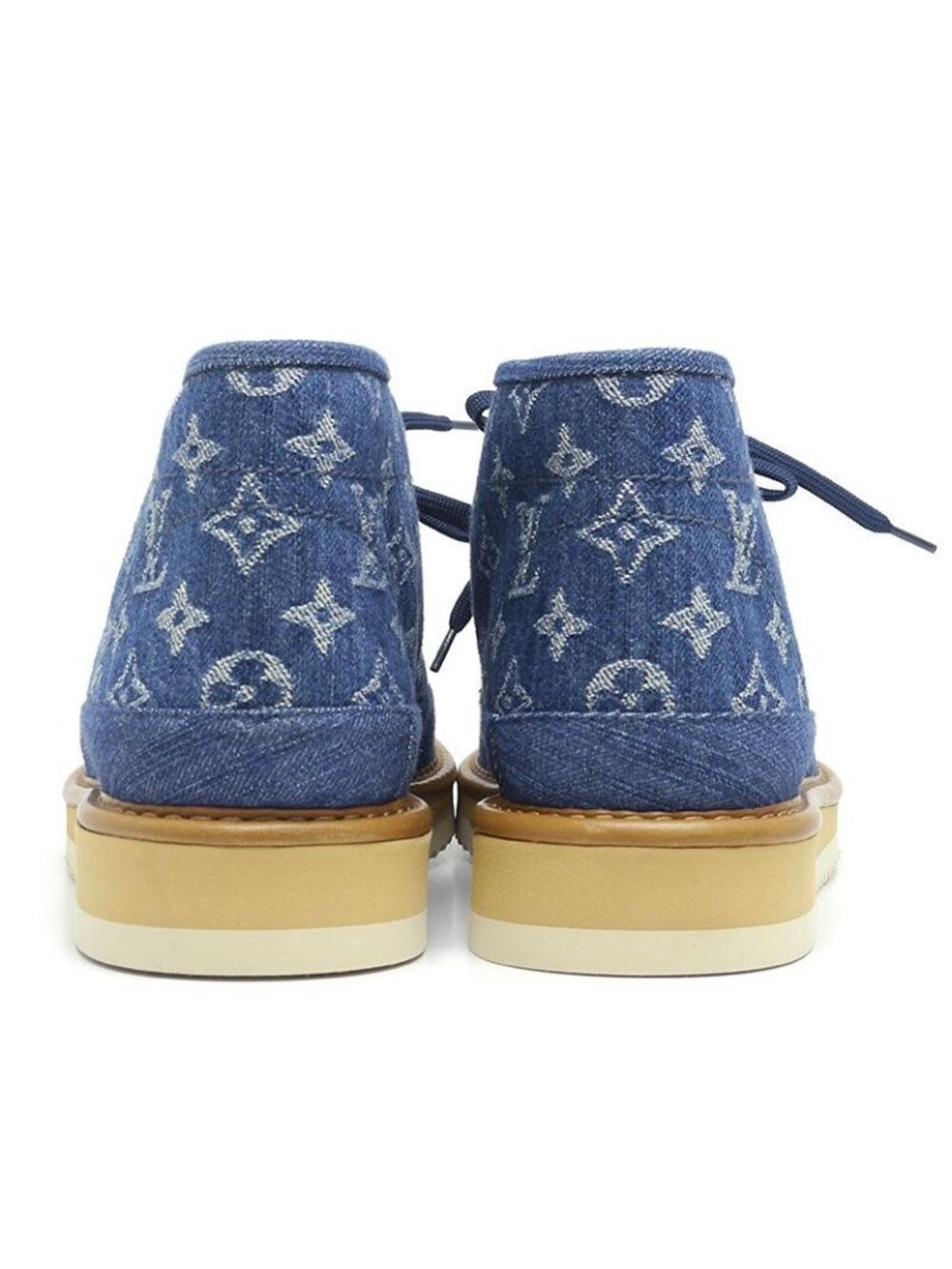 Louis Vuitton Cozy Line Ankle Boots Monogram Denim 8 - Picture 3 of 7